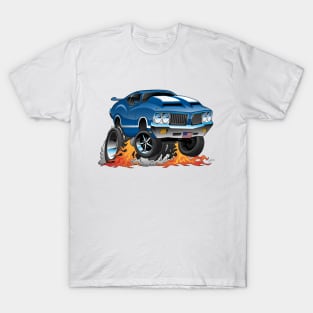 Classic Seventies American Muscle Car Hot Rod Cartoon T-Shirt